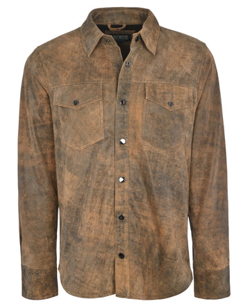 Jakewood 2502 Jungle Genuine Lambskin Leather Shirt