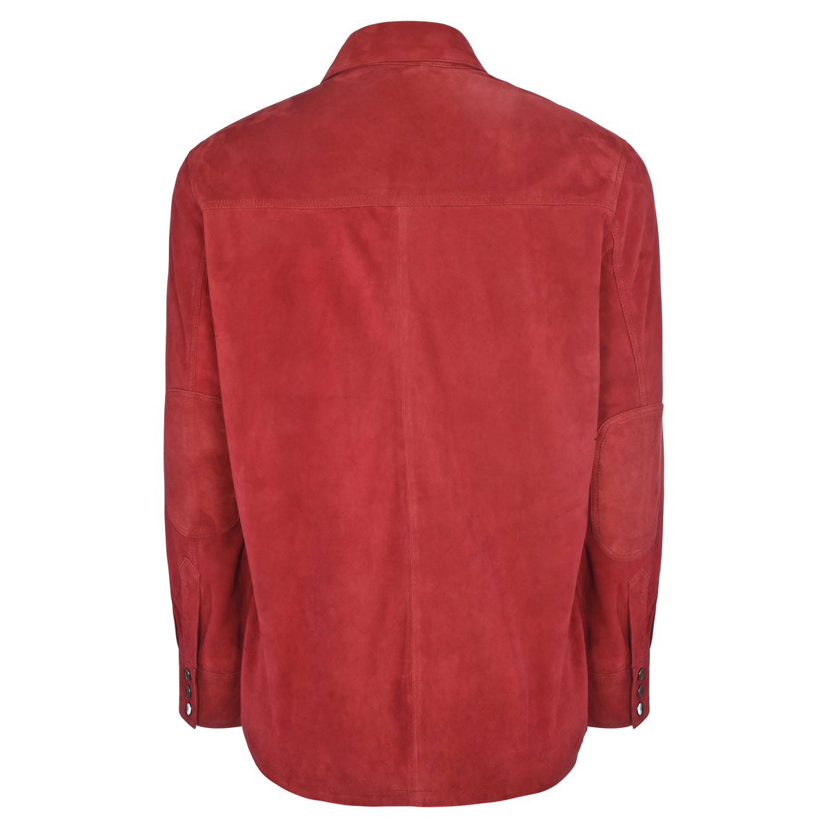 Jakewood 2512 Cherry Red Genuine Suede Leather Shirt