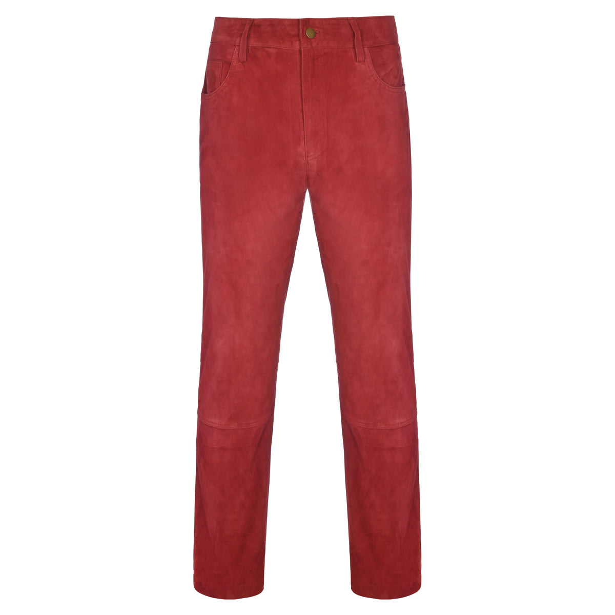 Jakewood 122 Cherry Red Genuine Suede Leather Pants