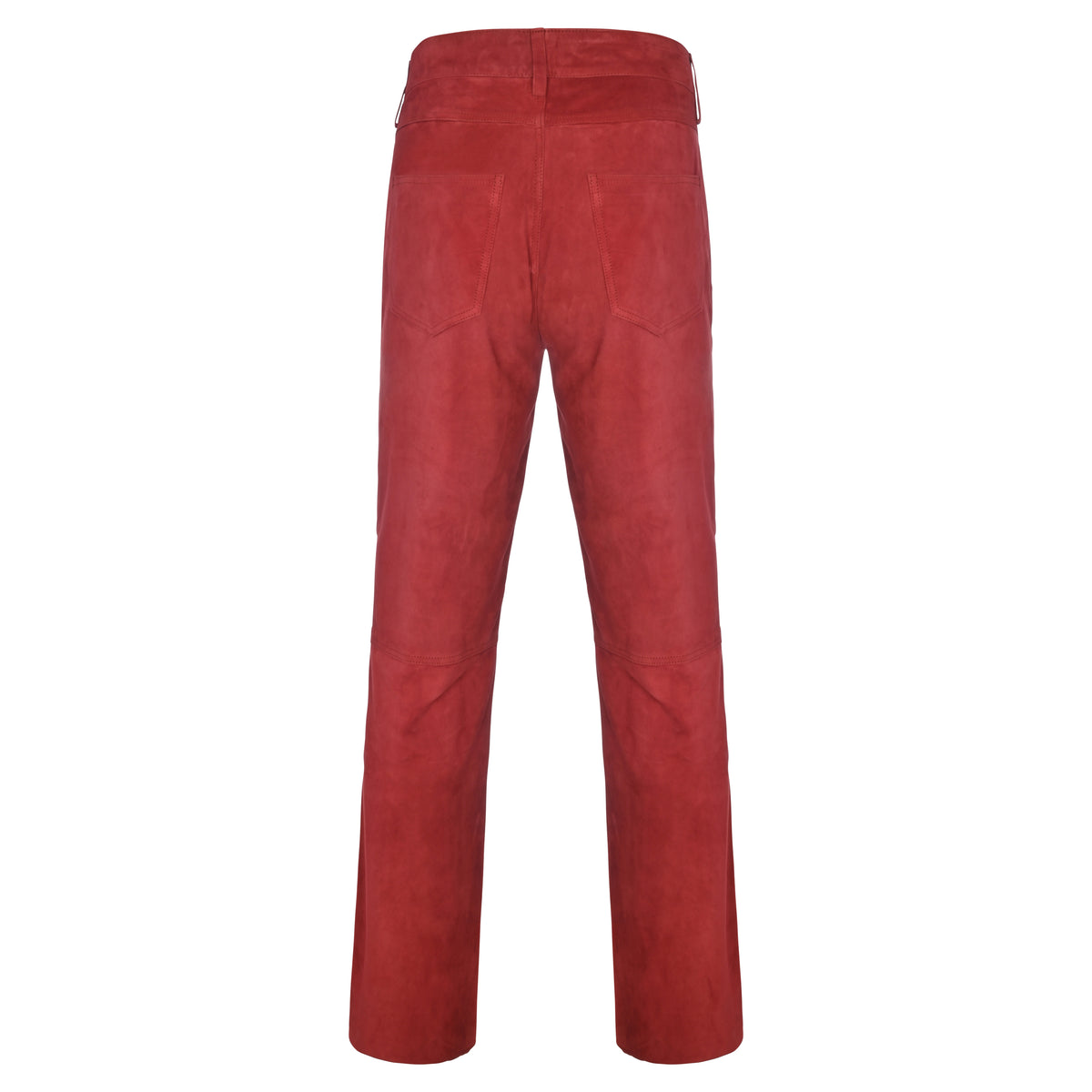 Jakewood 122 Cherry Red Genuine Suede Leather Pants