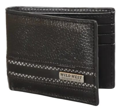 Wild West 2CA65105 Black Genuine Leather Wallet Suit Essence