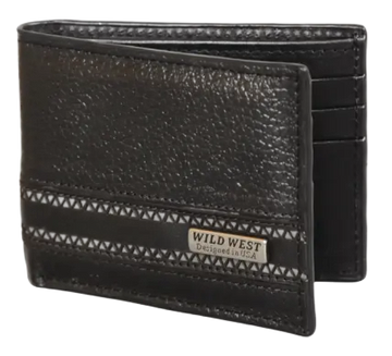 Wild West 2CA65105 Black Genuine Leather Wallet Suit Essence