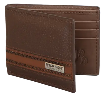 Wild West 2CA65107 Brown Genuine Leather Wallet Suit Essence