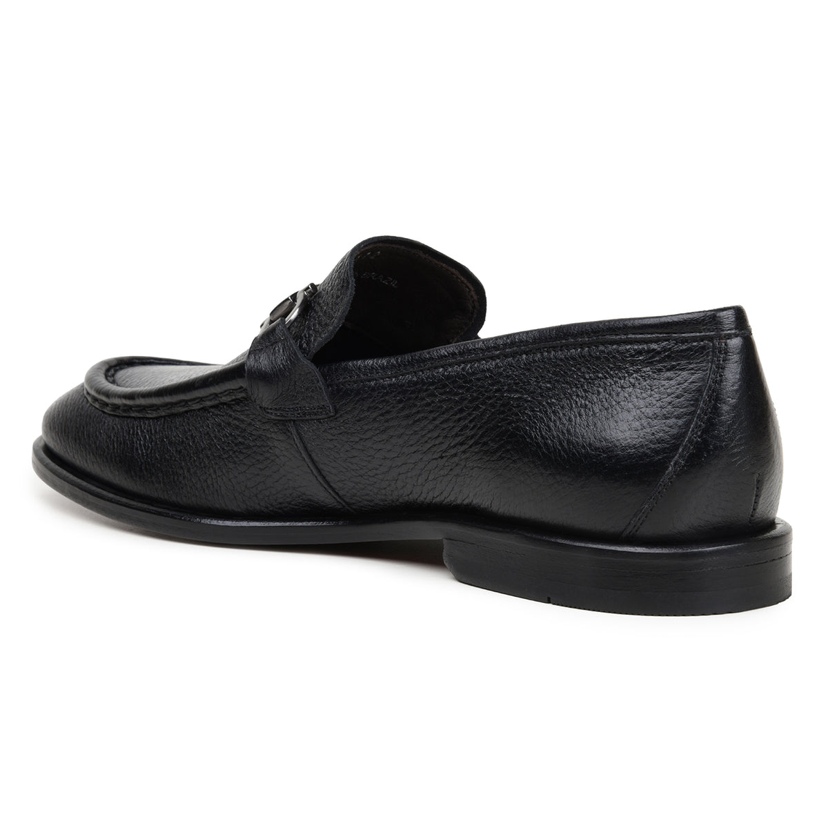 Belvedere Emilio Black Genuine Leather Italian Deerskin Loafers