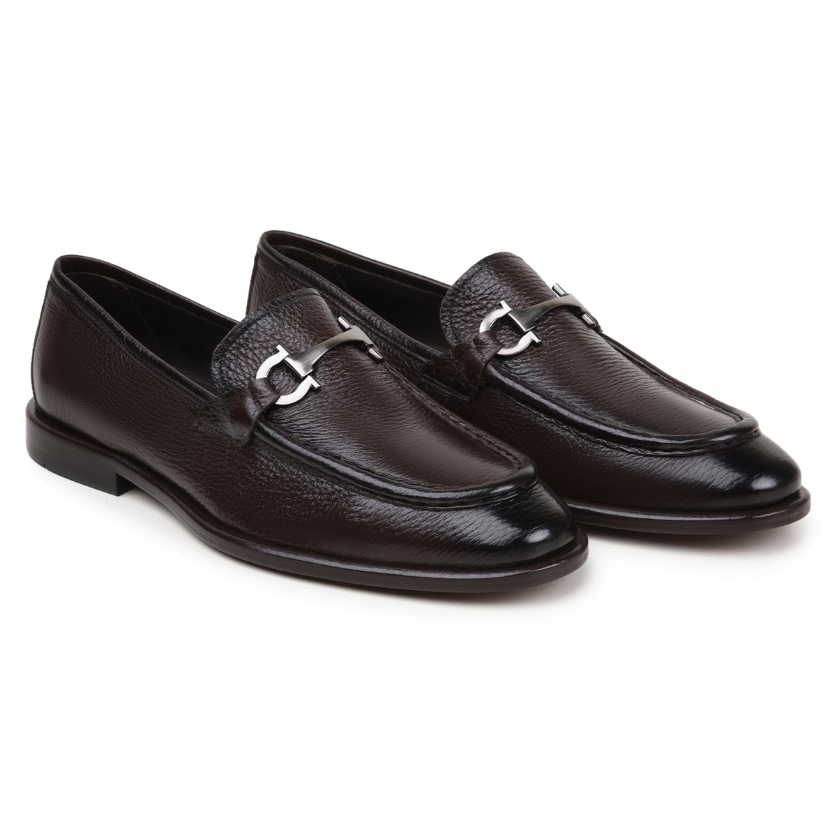 Belvedere Emilio Brown Genuine Italian Deerskin Leather Loafers