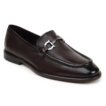 Belvedere Emilio Brown Genuine Italian Deerskin Leather Loafers