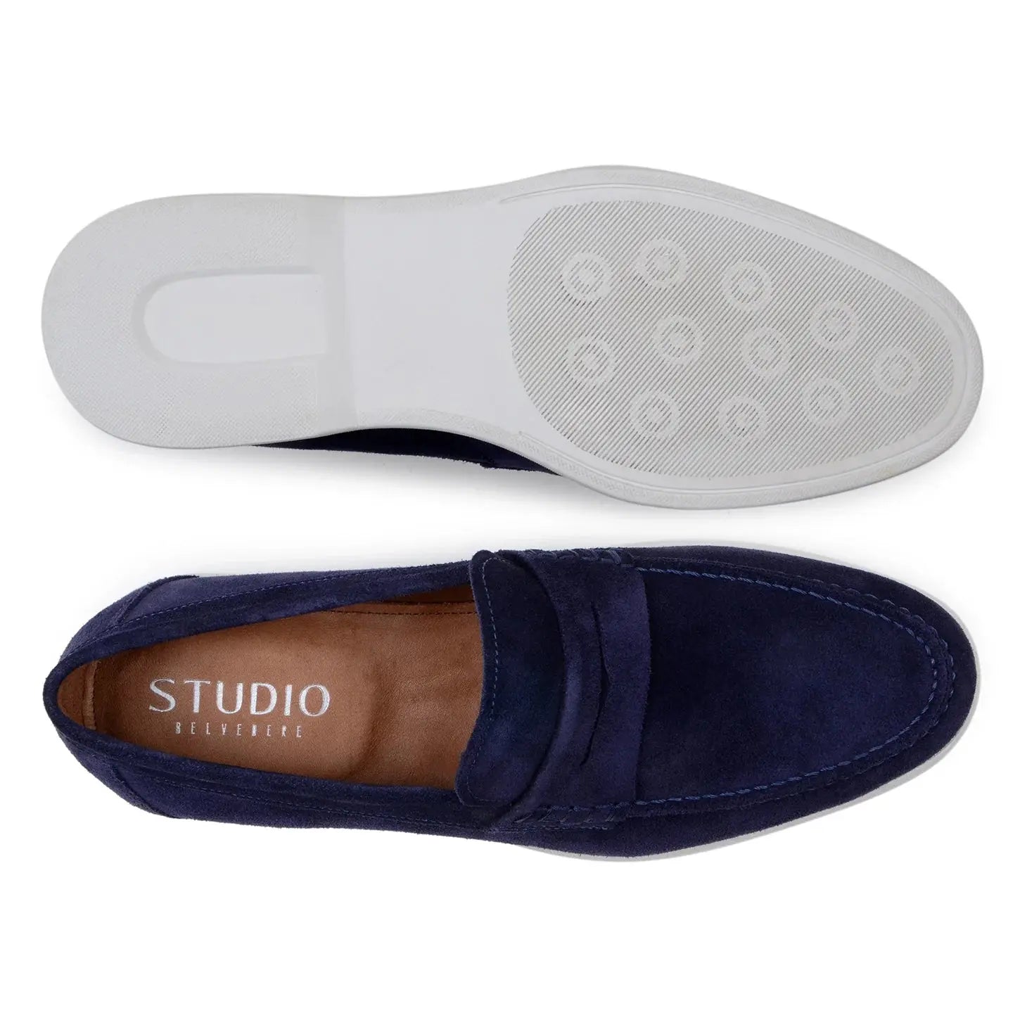 Belvedere Niko Navy Genuine Nappa Leather Loafers