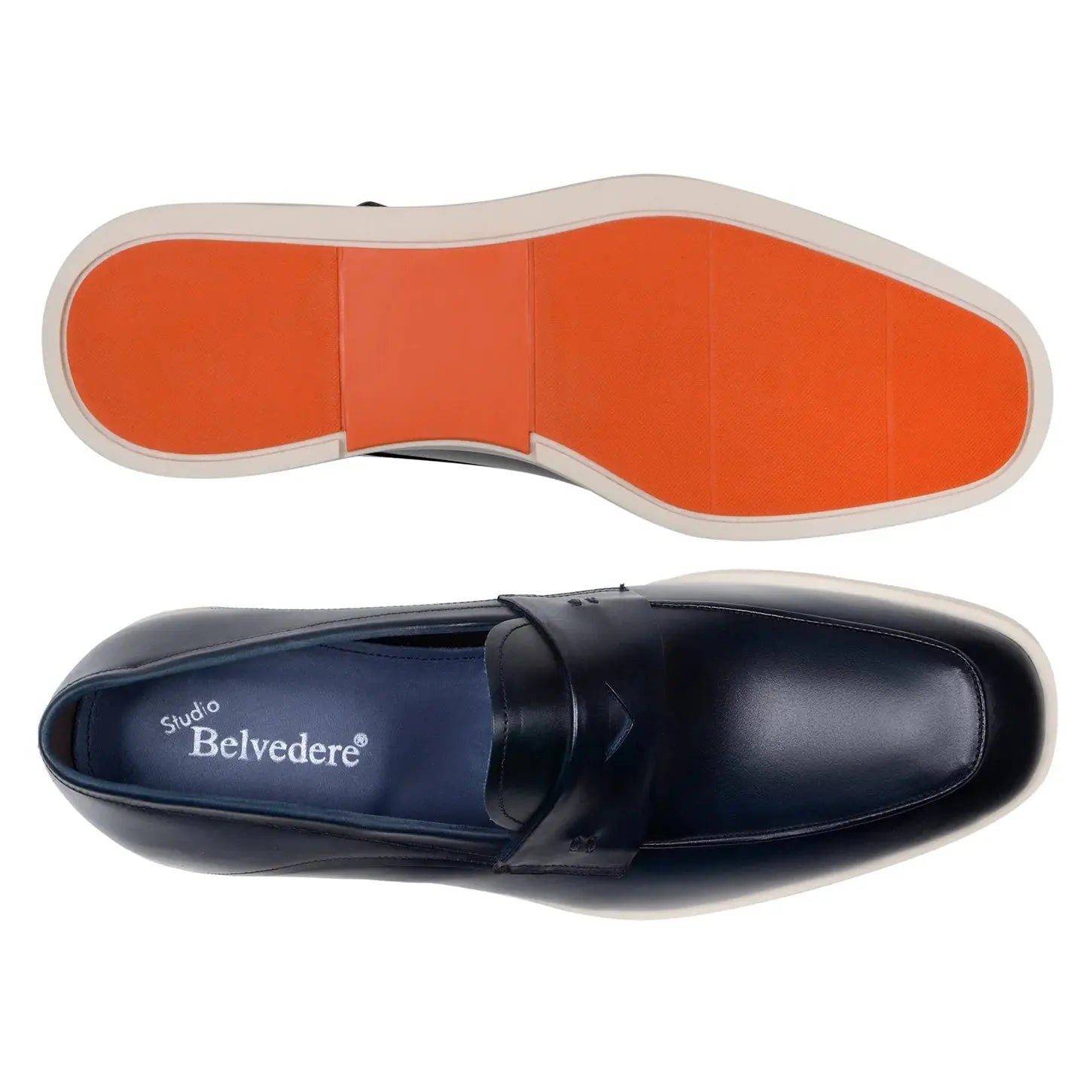 Belvedere Maurizio Navy Genuine Nappa Leather Loafers