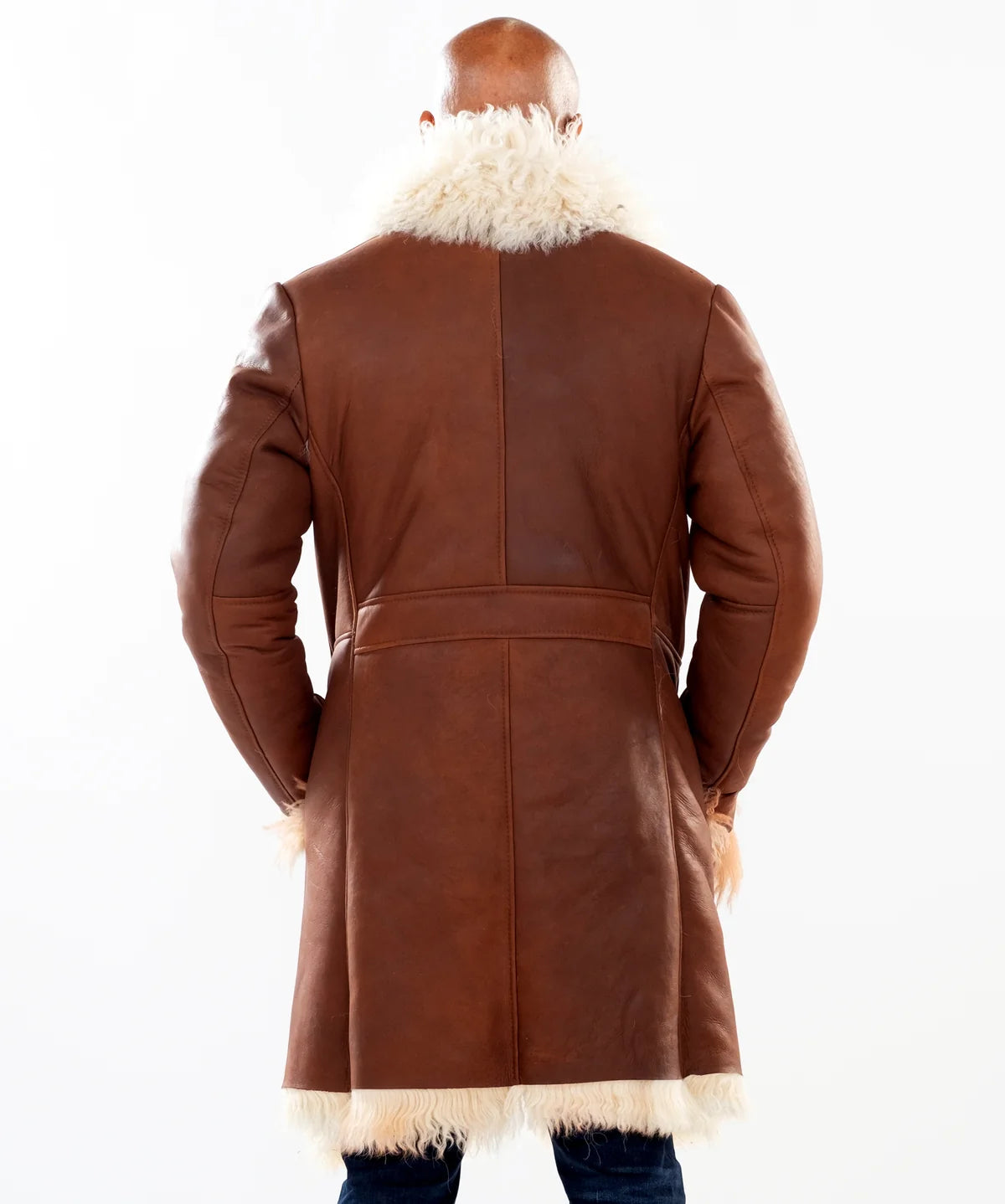 Jakewood 4430 Brown Genuine Mongolian Sheepskin/Fur Coat