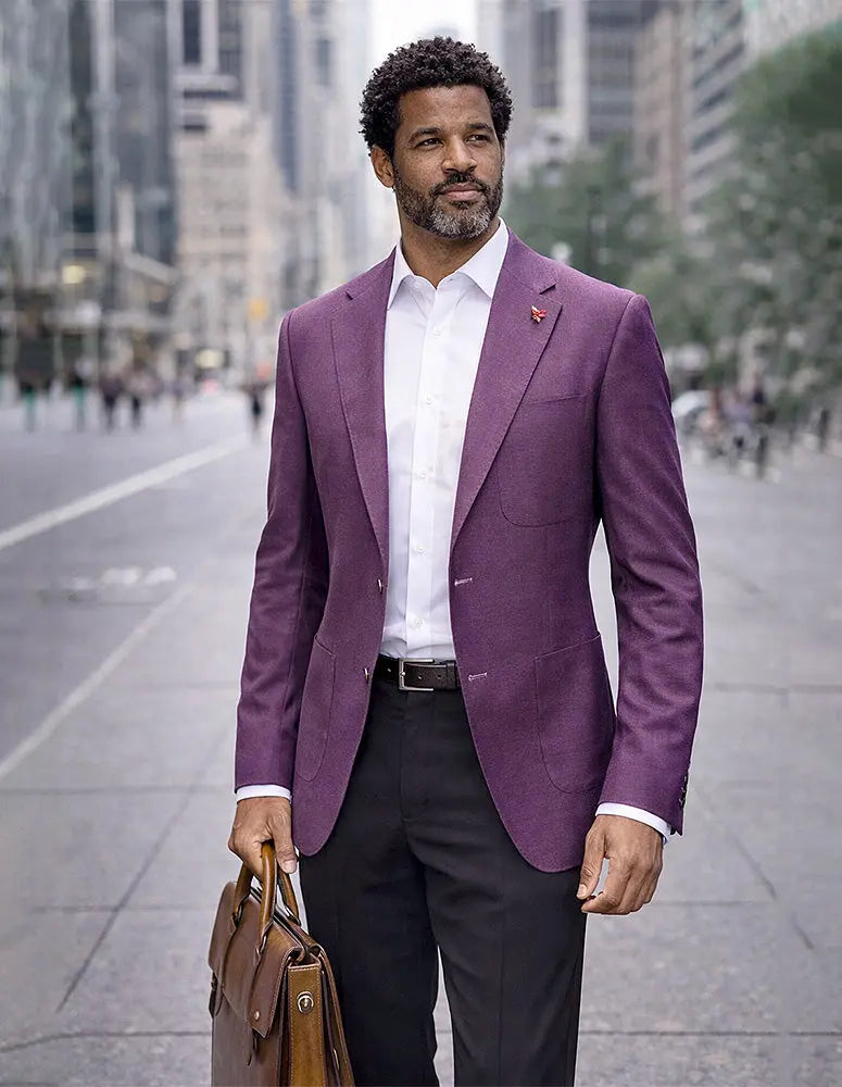 Statement Feraro Mauve Superfine Italian Wool Blazer