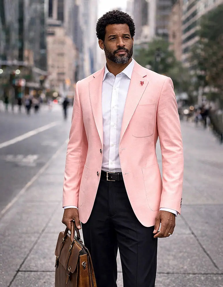 Statement Feraro Pink Superfine Italian Wool Blazer
