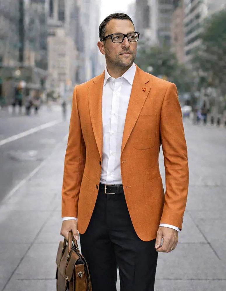 Statement Feraro Rust Superfine Italian Wool Blazer