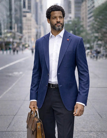 Statement Feraro Sapphire Superfine Italian Wool Blazer
