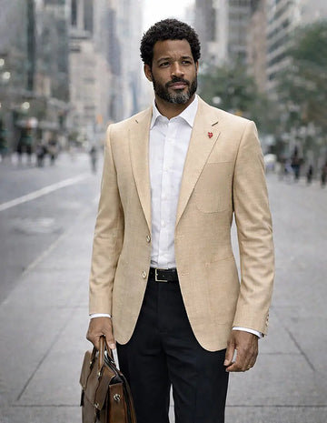 Statement Feraro Tan Superfine Italian Wool Blazer