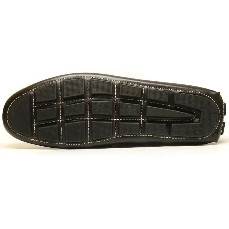 Fiesso FI-3085 Black Leather Encore Loafers