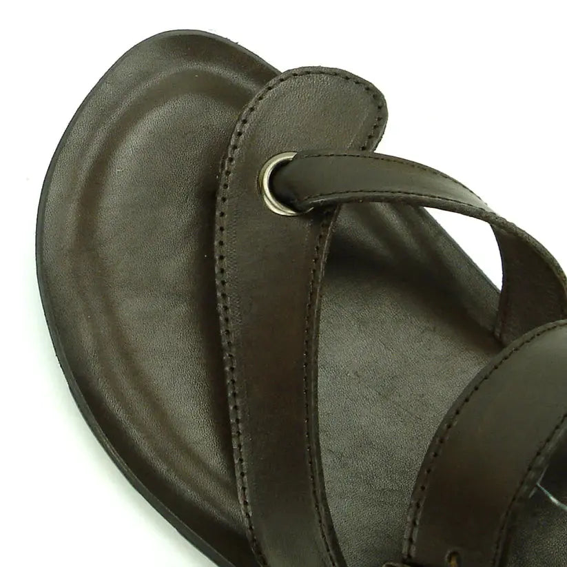 Fiesso FI-4044 Coffee Roman Leather Sandals