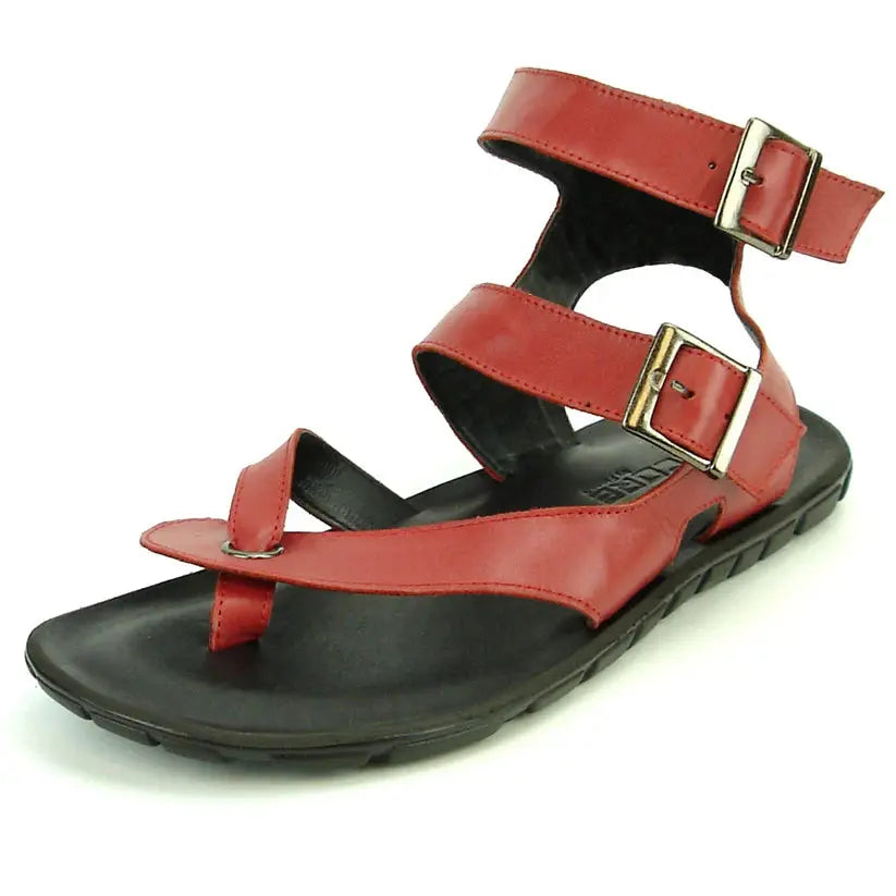 Fiesso FI-4044 Red Roman Leather Sandals