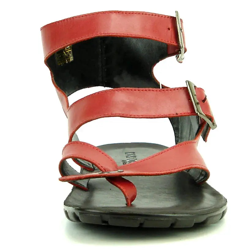 Fiesso FI-4044 Red Roman Leather Sandals