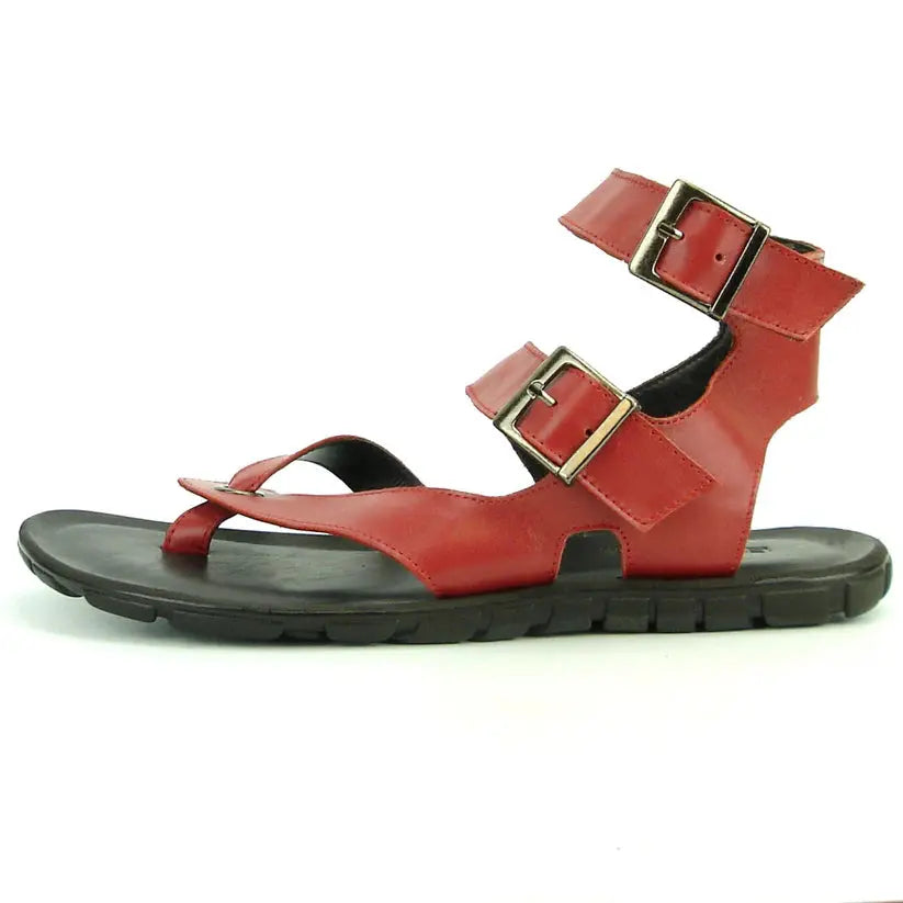Fiesso FI-4044 Red Roman Leather Sandals