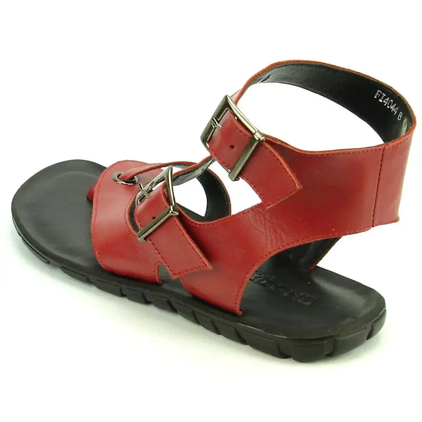 Fiesso FI-4044 Red Roman Leather Sandals