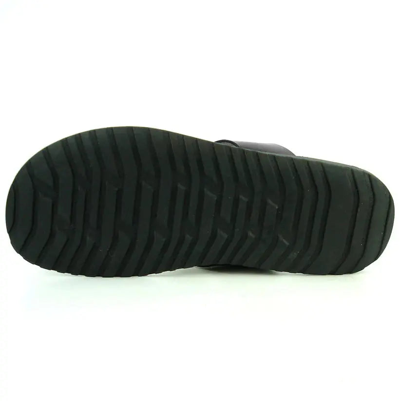Fiesso FI-4048 Black Leather Sandals