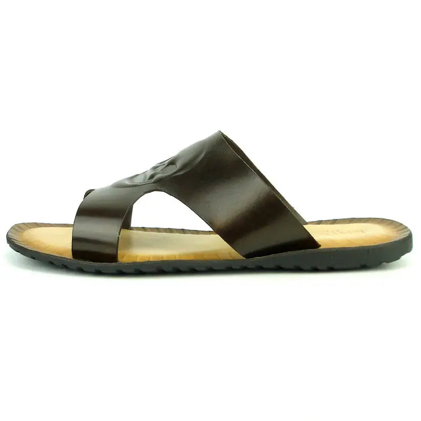 Fiesso FI-4048 Black Leather Sandals