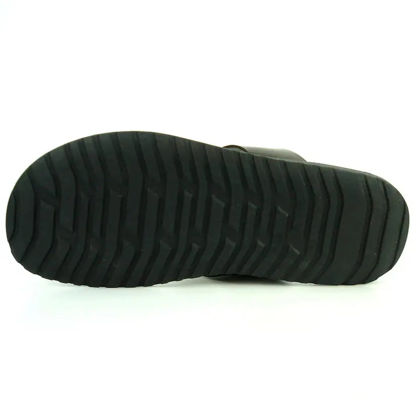 Fiesso FI-4048 Black Leather Sandals