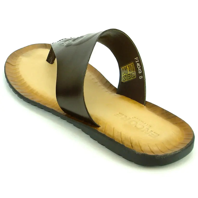 Fiesso FI-4049 Coffee Leather Sandals