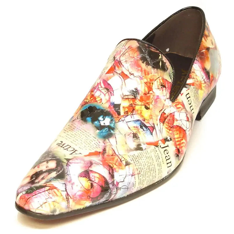 Fiesso FI-6793 Multi Leather Slip On Loafers