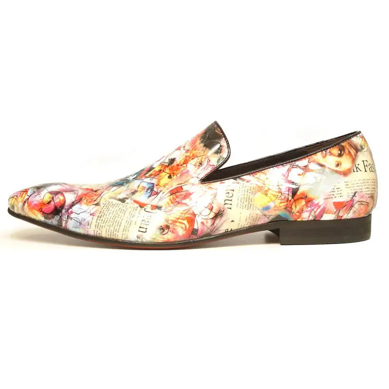 Fiesso FI-6793 Multi Leather Slip On Loafers