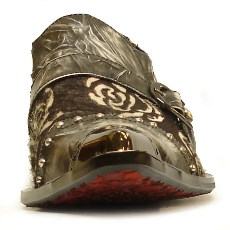 Fiesso FI-6988 Grey Genuine Leather Loafers