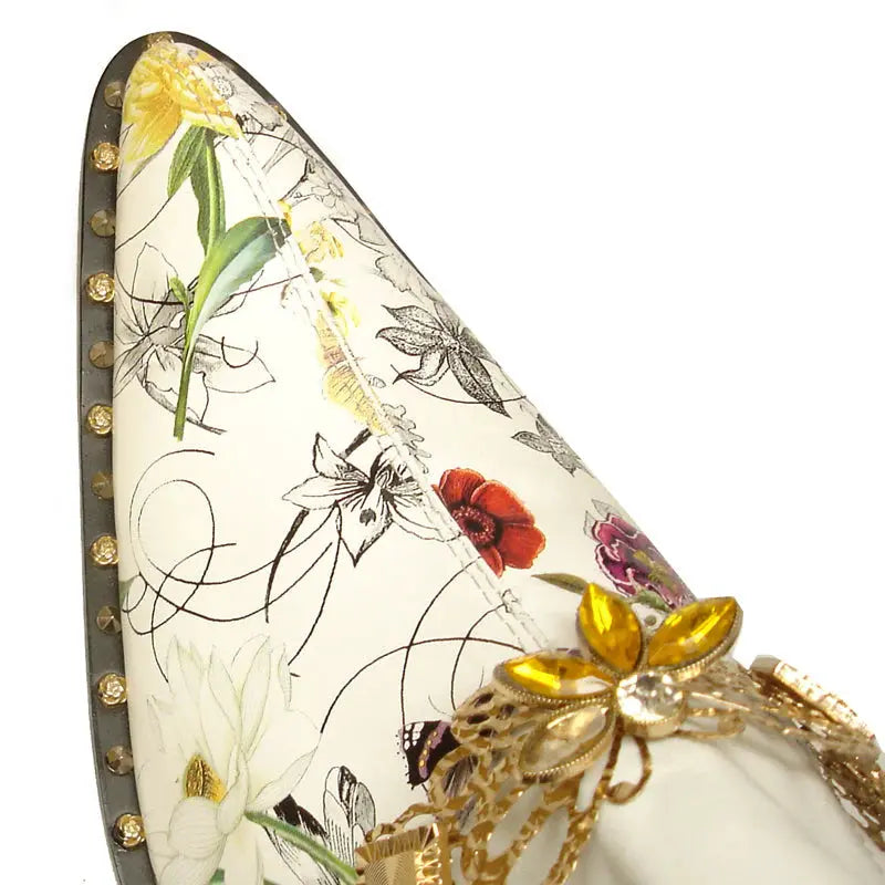 Fiesso FI-7046 White/Gold Leather Slip On Loafers