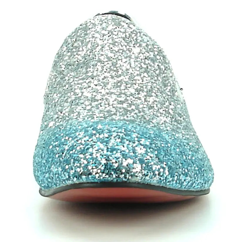 Fiesso FI-7156 Silver/Blue Slip on Loafers
