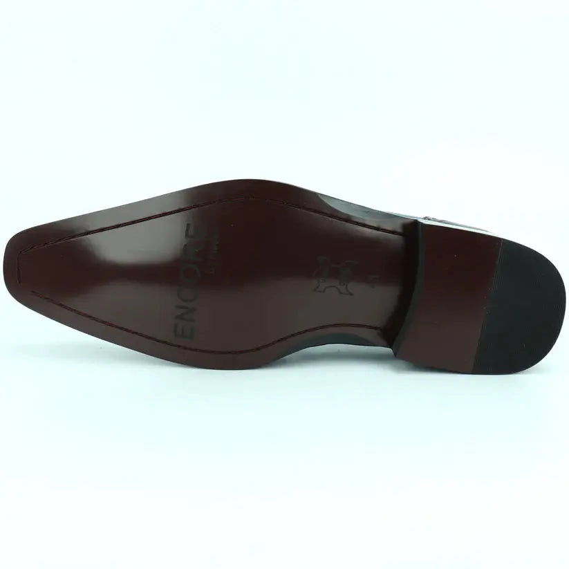 Fiesso FI-8705 Burgundy/Blue Wingtip Tassel Loafers