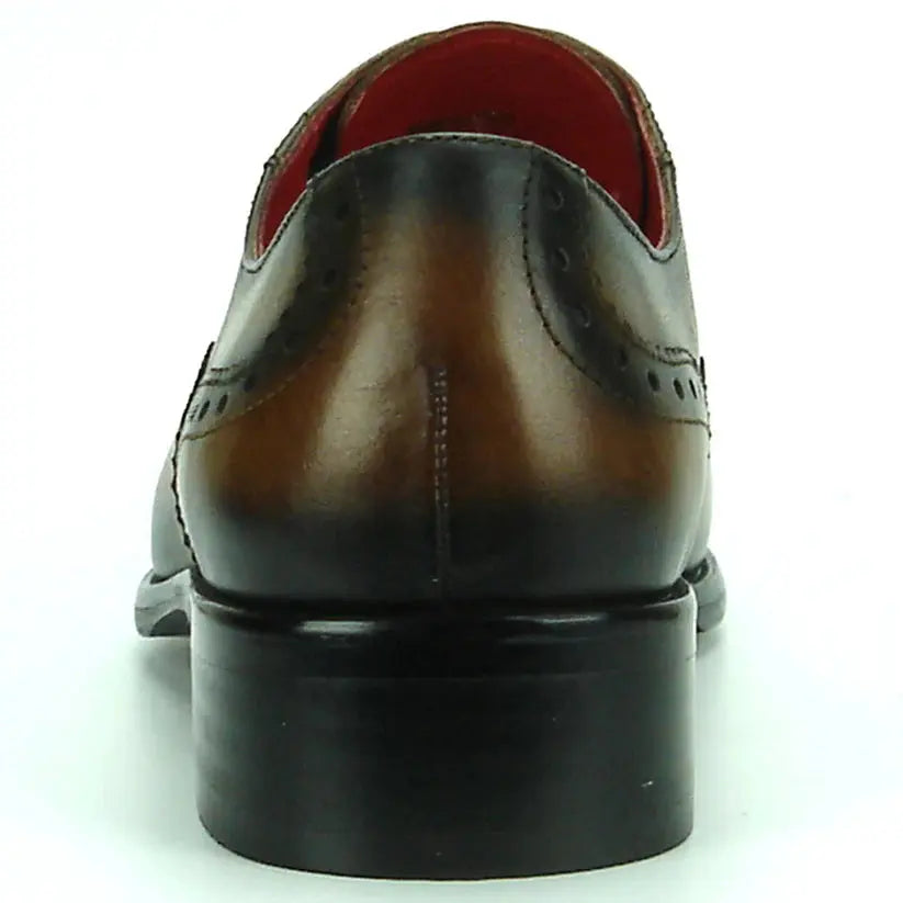 Fiesso FI-8713 Coffee Lace up Oxfords