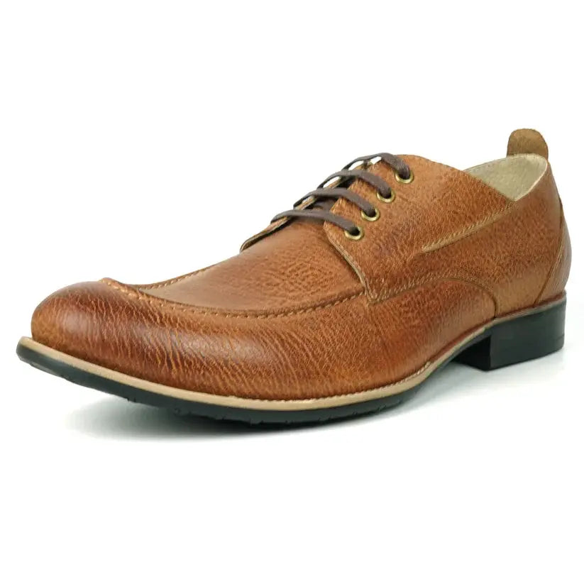 Fiesso FI-9048 Brown Genuine Leather Oxfords