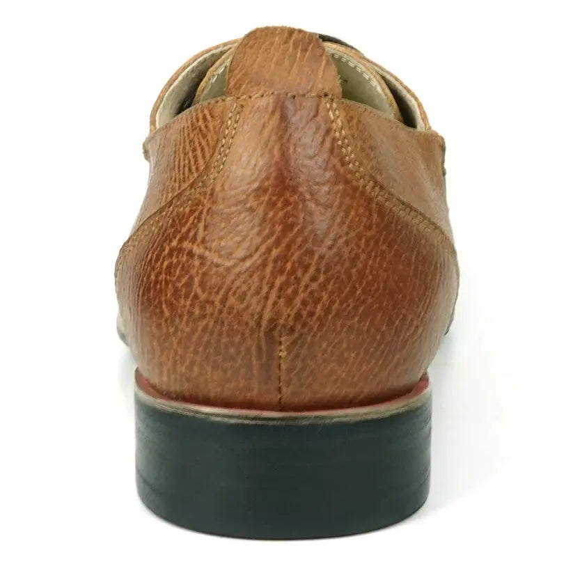 Fiesso FI-9048 Brown Genuine Leather Oxfords