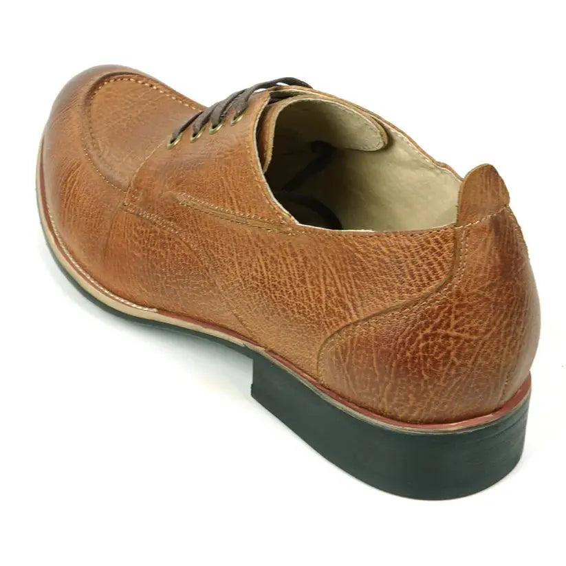 Fiesso FI-9048 Brown Genuine Leather Oxfords