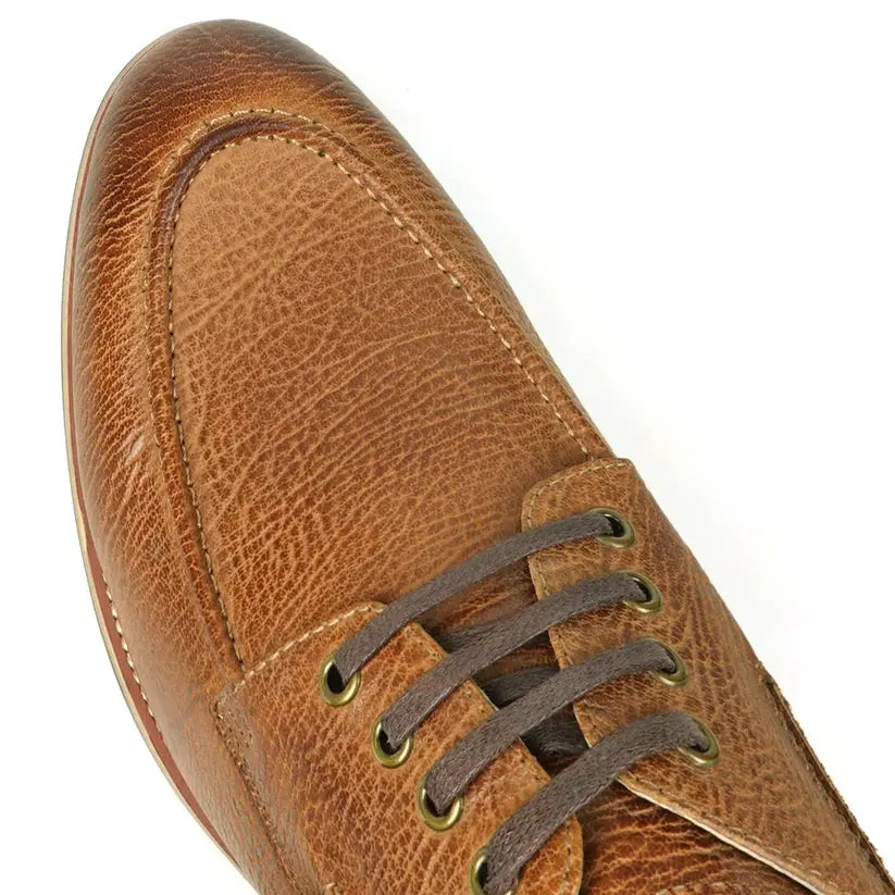 Fiesso FI-9048 Brown Genuine Leather Oxfords