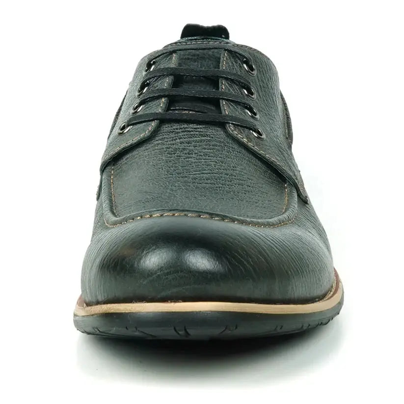 Fiesso FI-9048 Grey Genuine Leather Oxfords