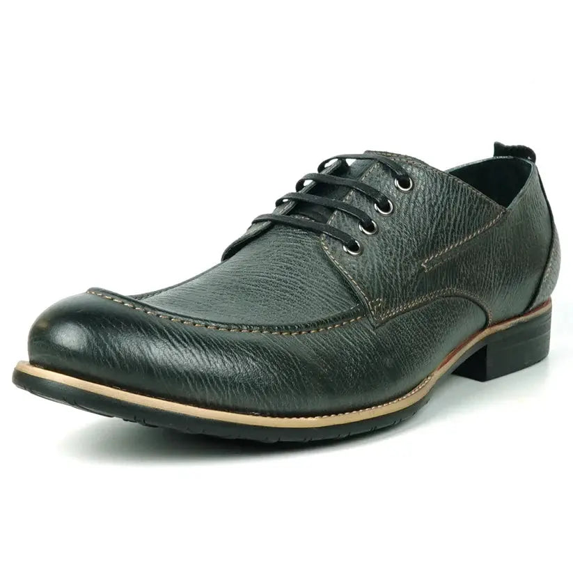 Fiesso FI-9048 Grey Genuine Leather Oxfords