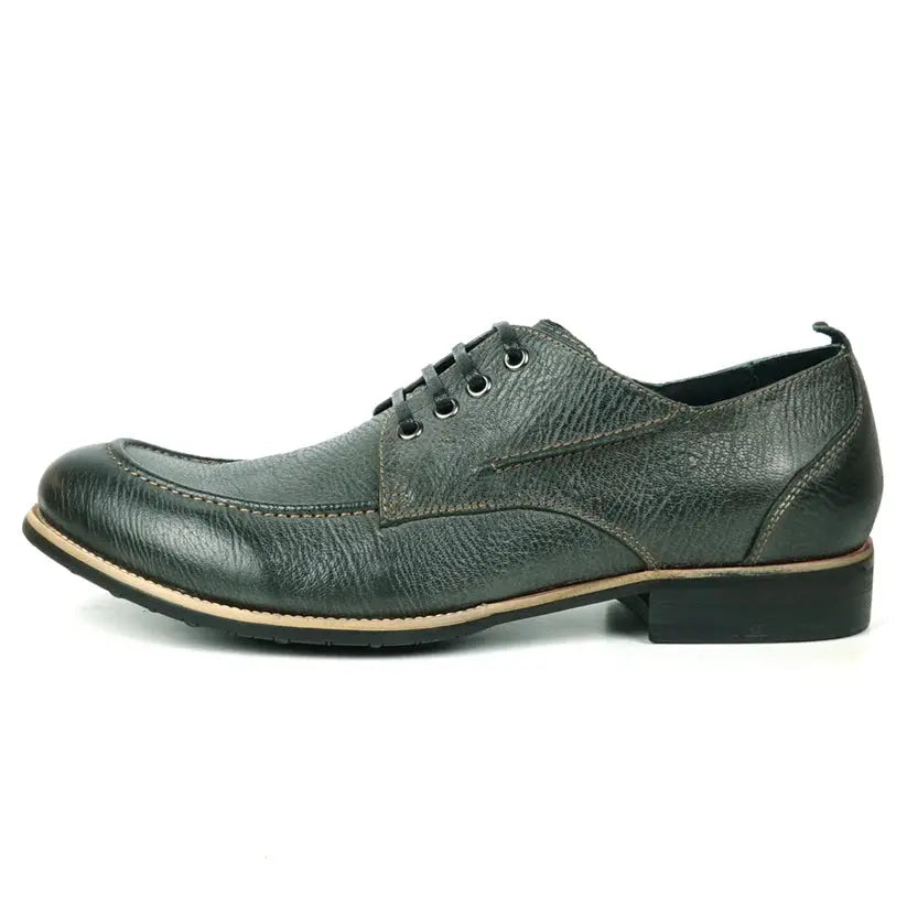 Fiesso FI-9048 Grey Genuine Leather Oxfords