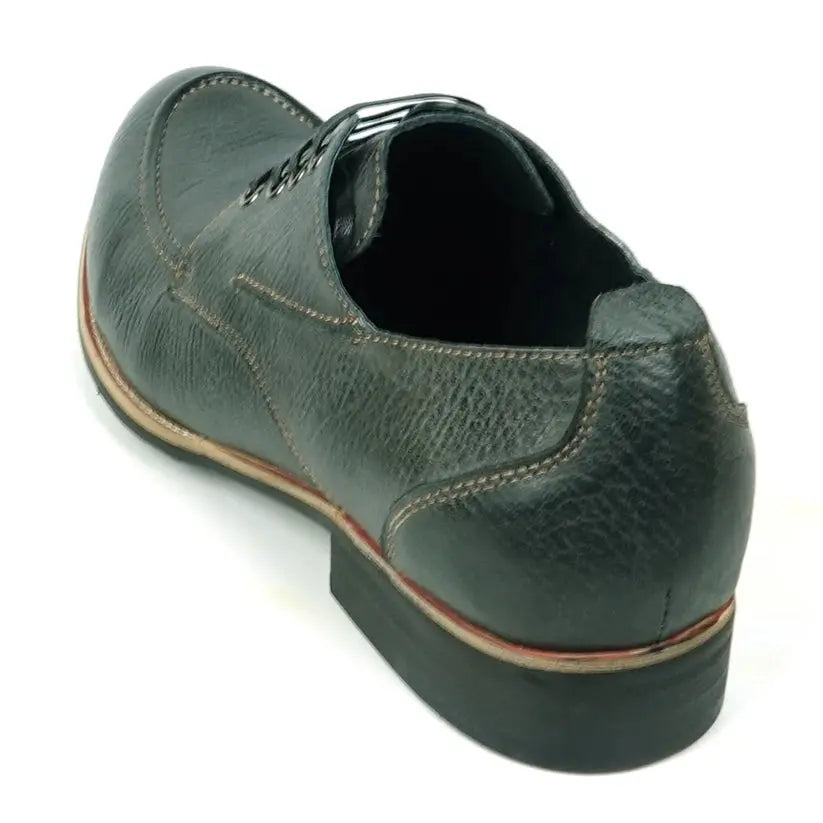 Fiesso FI-9048 Grey Genuine Leather Oxfords