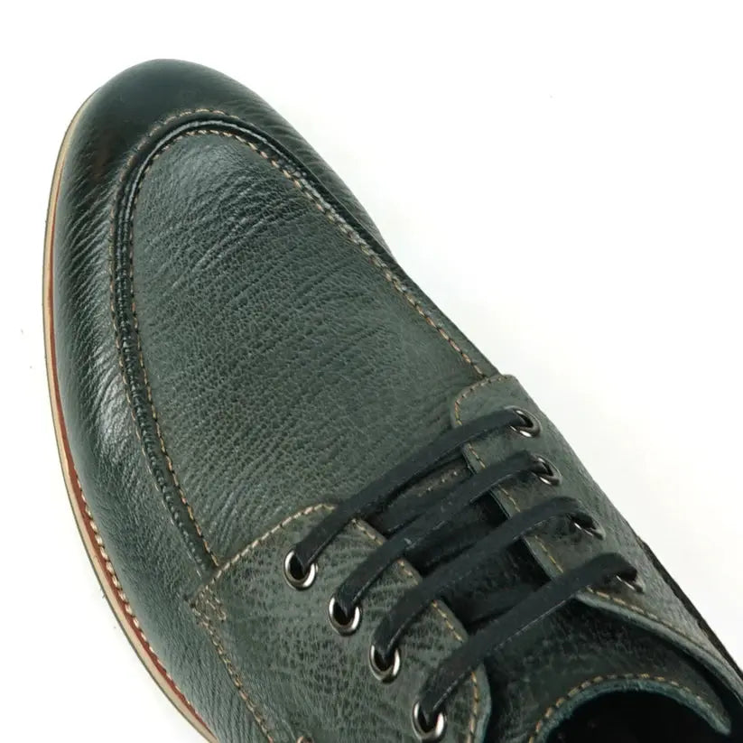 Fiesso FI-9048 Grey Genuine Leather Oxfords