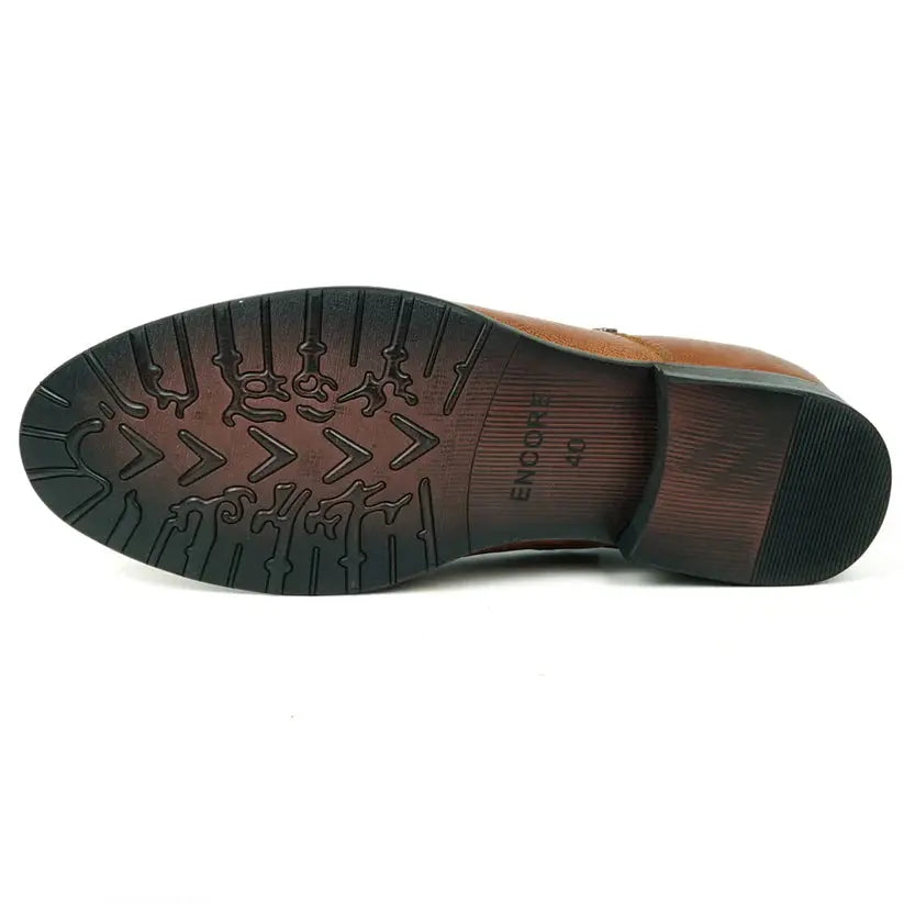 Fiesso FI-9052 Brown Genuine Leather Oxfords