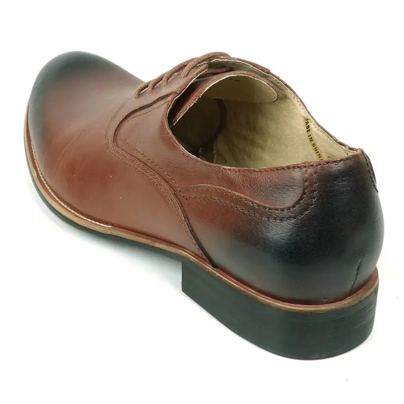 Fiesso FI-9053 Brown Genuine Leather Oxfords