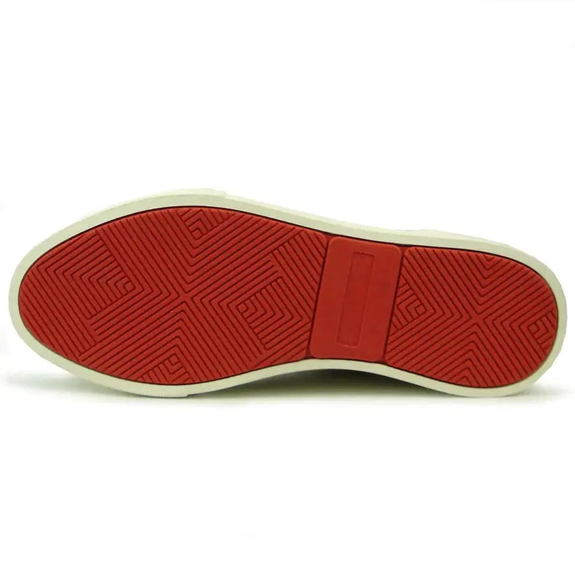 Fiesso FI-2387 White Suede High Top Sneakers