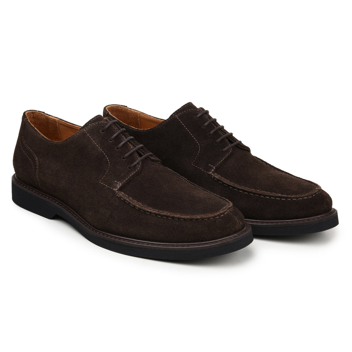 Belvedere Franco Chocolate Genuine Leather Italian Suede Oxfords