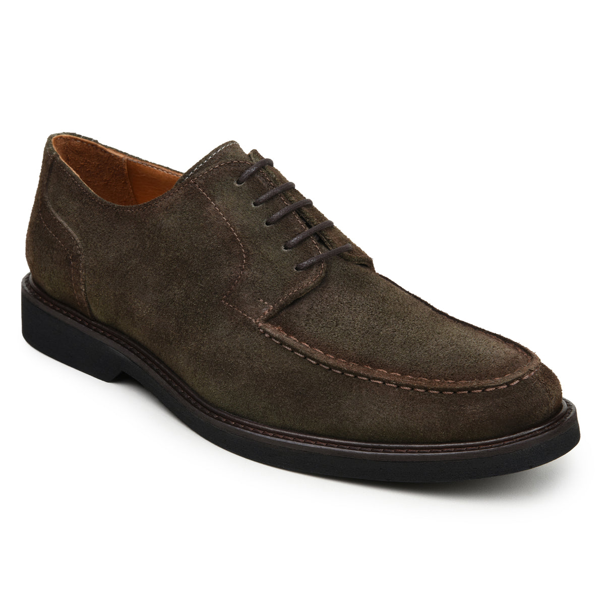 Belvedere Franco Olive Genuine Leather Italian Suede Oxfords