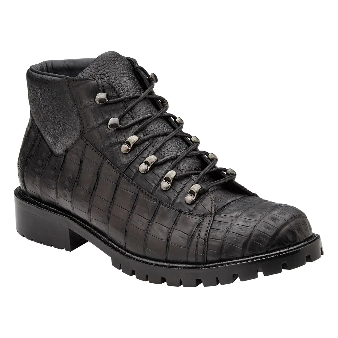 Belvedere Felipe CB06 Black Genuine Oiled Caiman Crocodile Boots